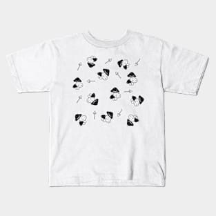 Magical Mushrooms with Lunar Phases Kids T-Shirt